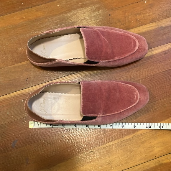 J Crew Pink Velvet Loafers - Picture 9 of 14